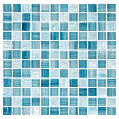 Andova Tiles Oceanic Haitian 1 in. Glass Grid Mosaic Wall & Floor Tile Andova Tiles